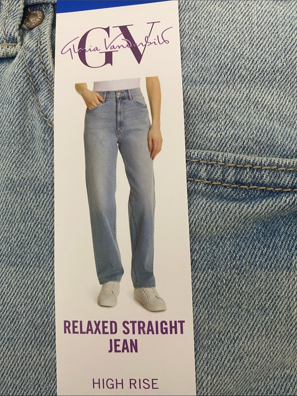 Gloria Vanderbilt Relaxed Straight Jeans - Light Blue NWT
